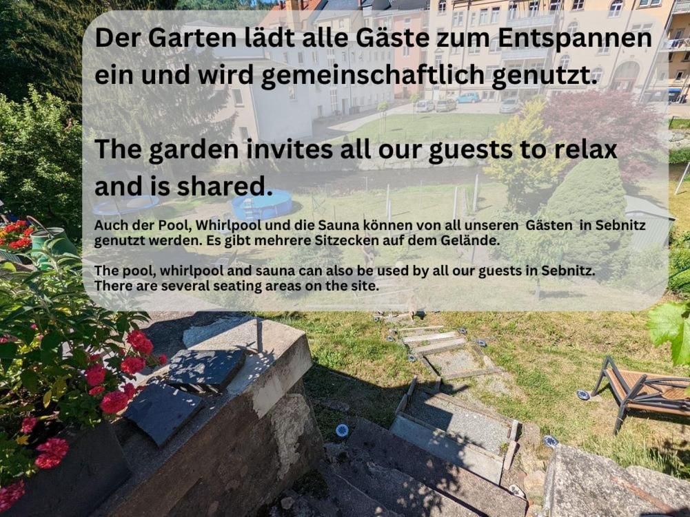 Uo2 - Urlaubsmagie - Garten, Whirlpool, Sauna Daire Sebnitz Dış mekan fotoğraf